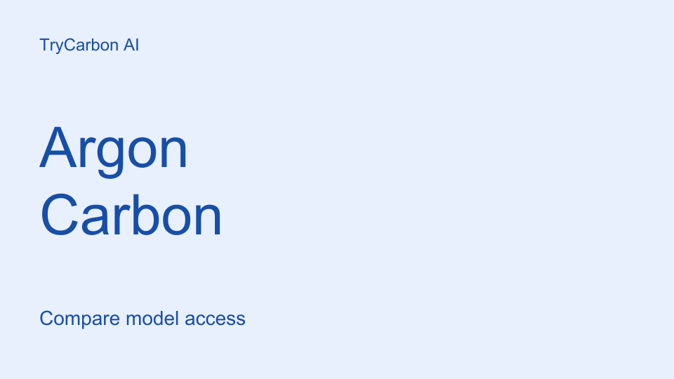 Gemini 4 Argon vs. Carbon: access compared